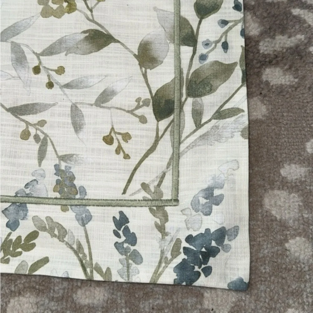 NEW Ethan Allen Country Floral Print Queen Duvet Cover & 2 Standard Shams Set‎